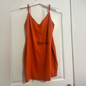 Orange mini dress